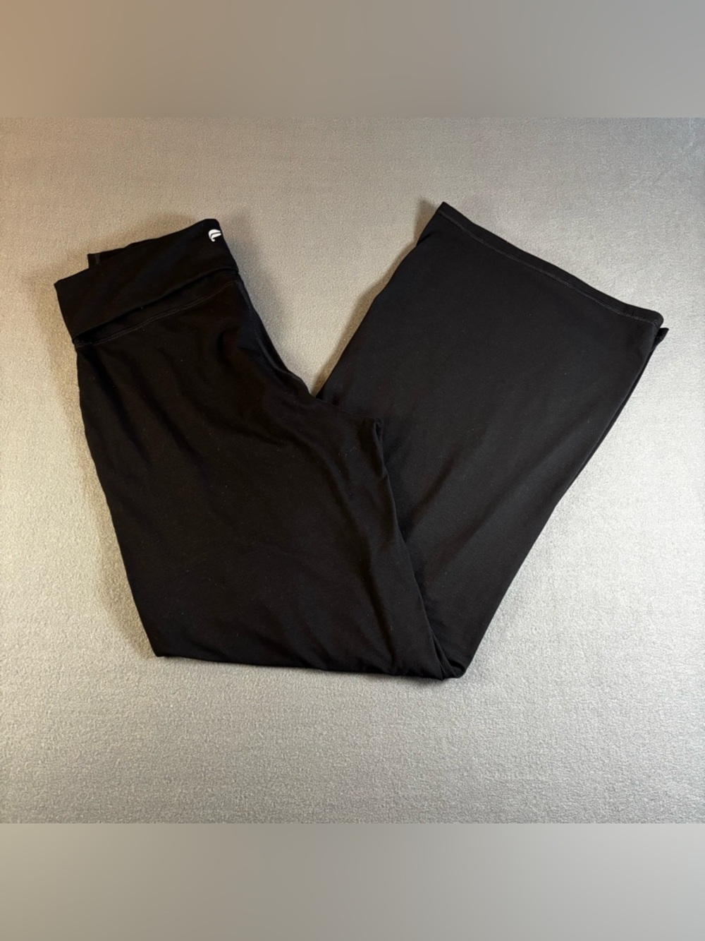 Women's FABLETICS PureLuxe Foldover Pant in Black Size Small
